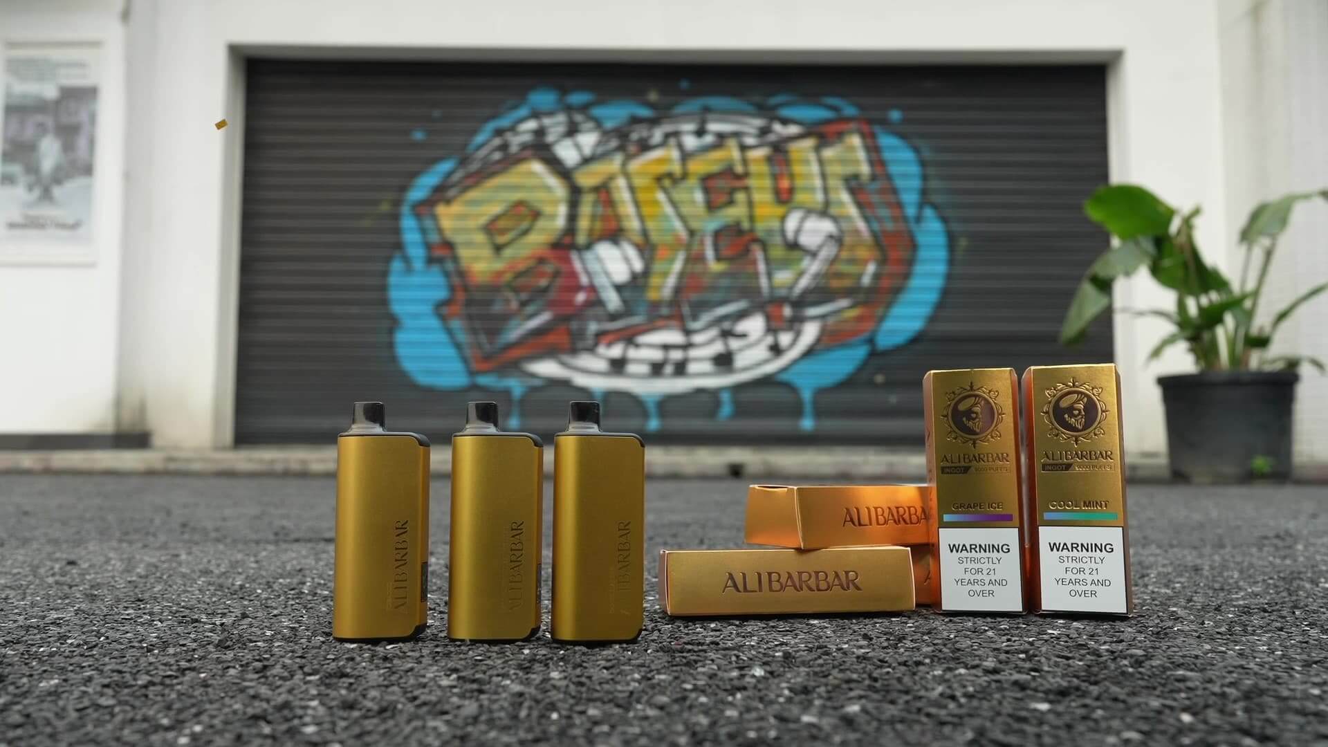 ALIBARBAR Gold Vape Collection device with premium gold finish